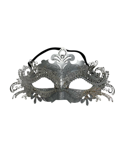 Silver Venetian Metal Filigree Mask