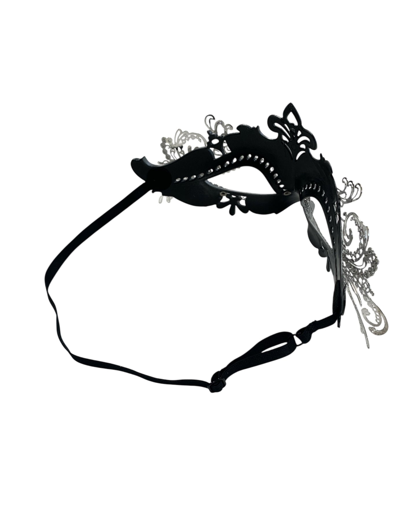 Silver Venetian Metal Filigree Mask