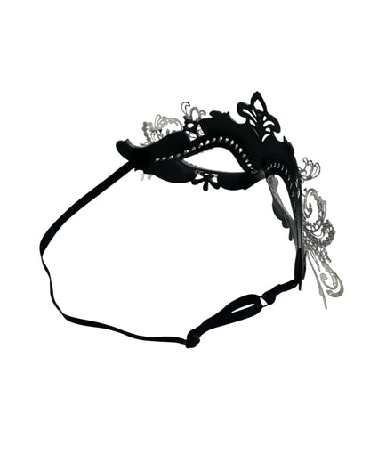 Silver Venetian Metal Filigree Mask