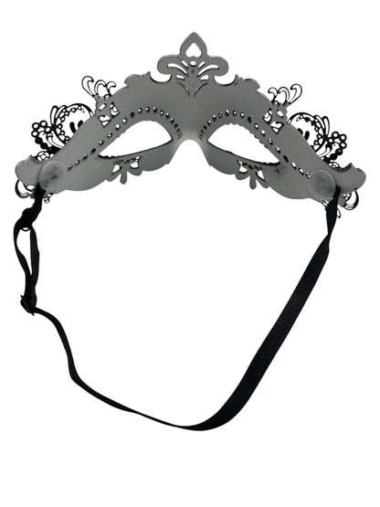 Black Venetian Metal Filigree Mask