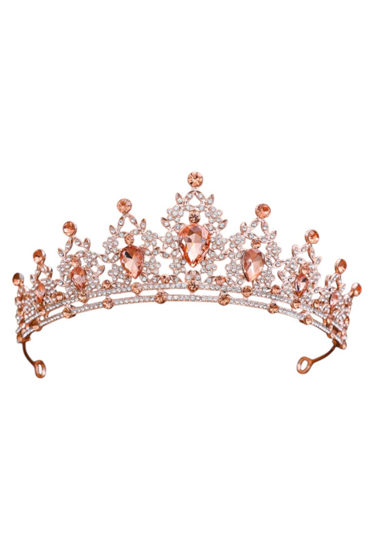 Rose Gold & Champagne Deluxe Tiara