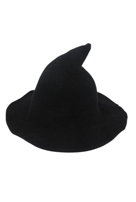 Black Knitted Witch Hat