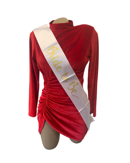 Bride To Be Sash White