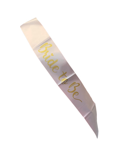 Bride To Be Sash White