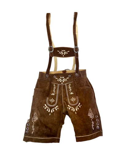 Medium Brown Authentic Leather German Lederhosen Shorts (OCM38)