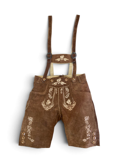 Tan Brown Authentic Leather German Lederhosen Shorts (OCM42)