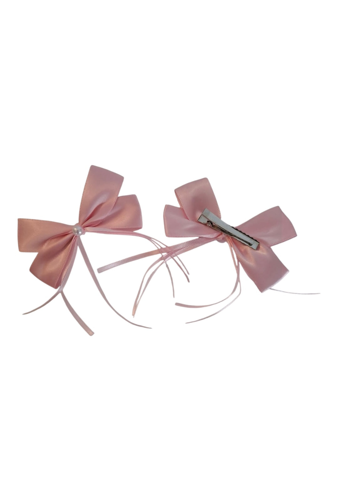 Light Pink With Pearl Bow's