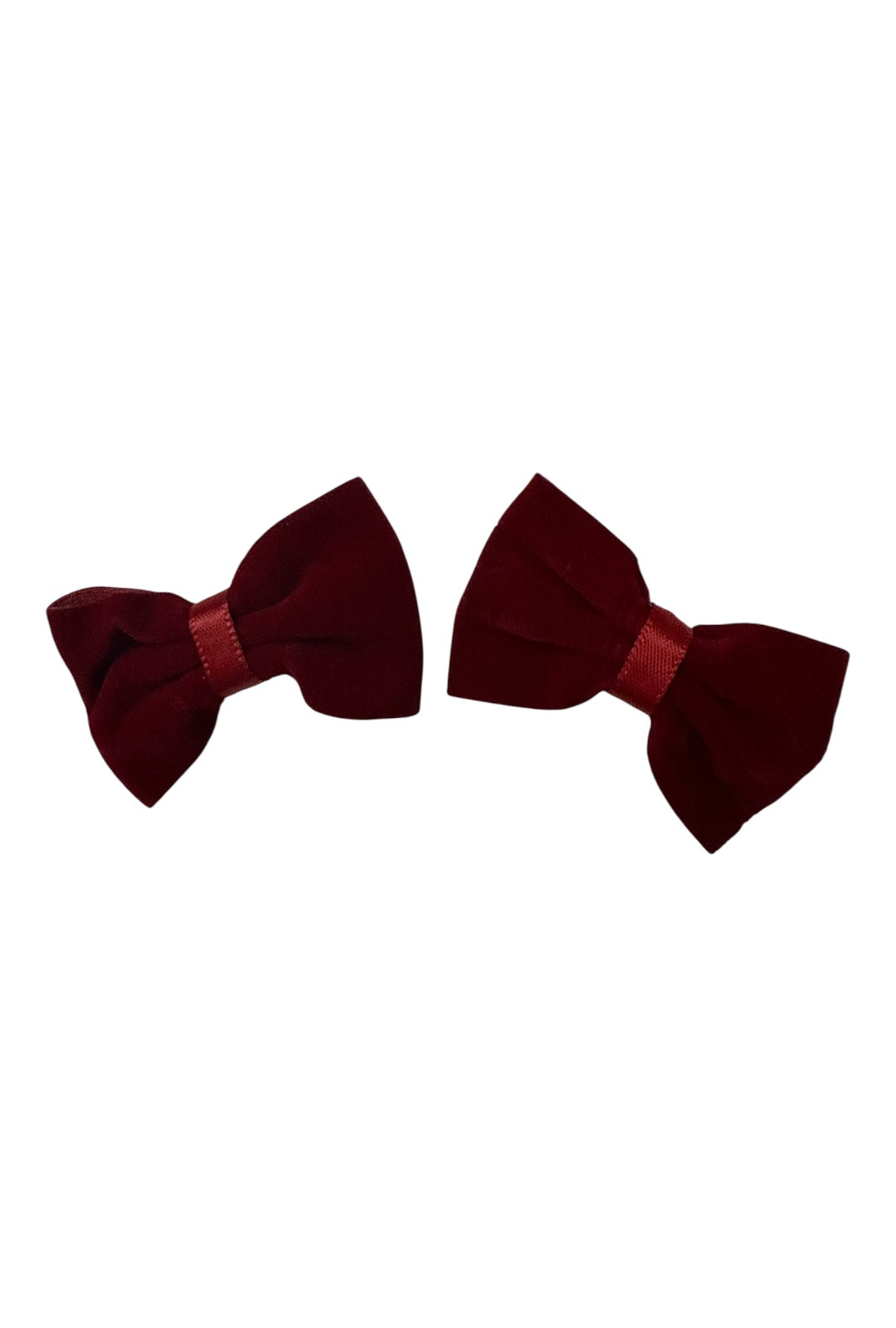 Small Deep Red Velvet Bow