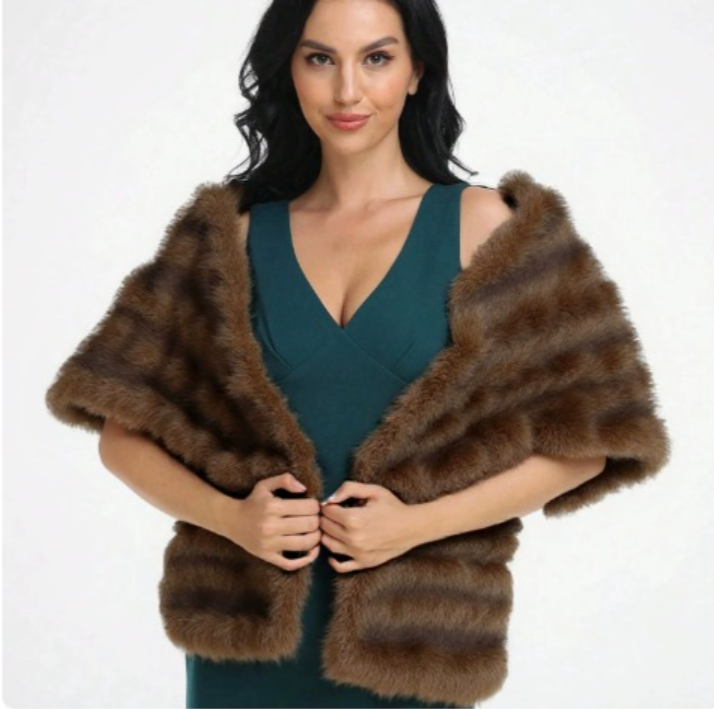 Vintage Faux Fur Capelet