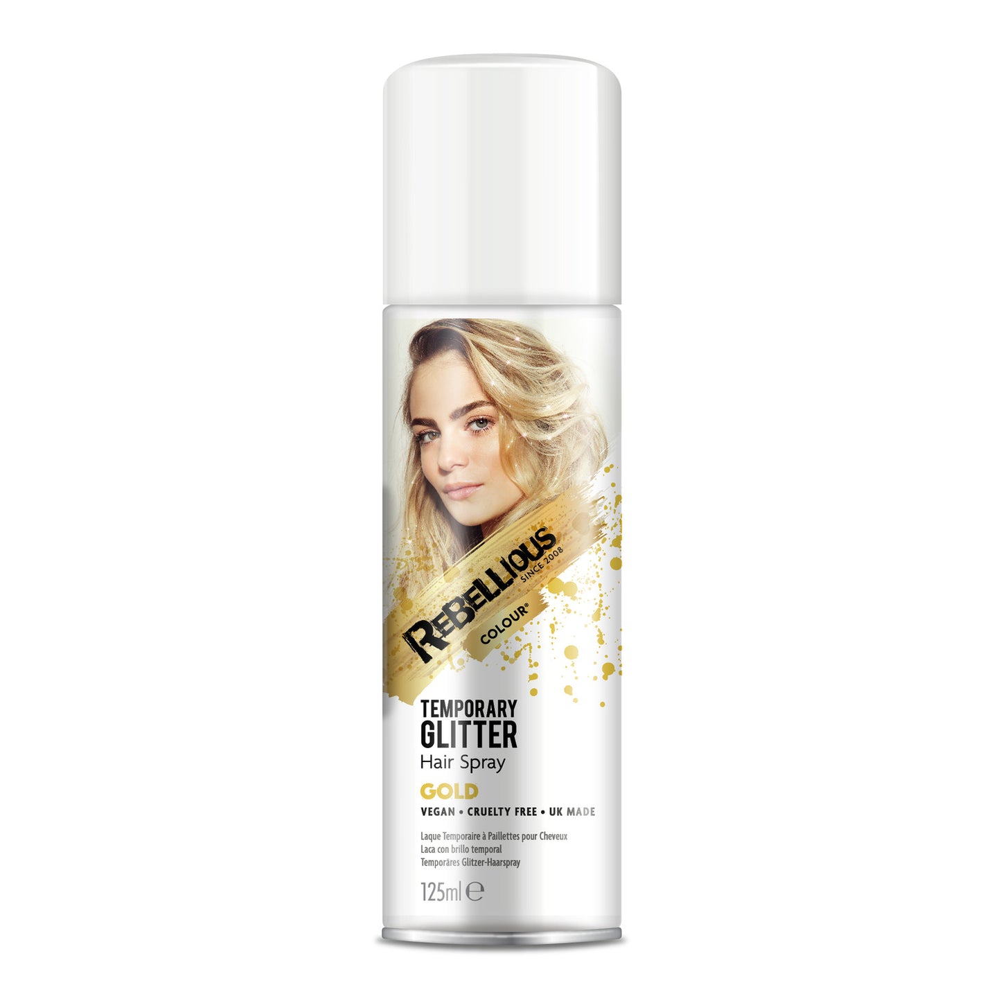 Rebellious Gold Glitter Hairspray