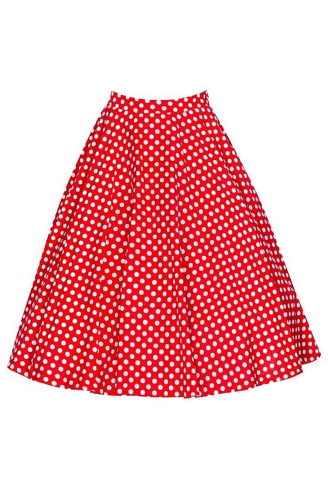 1950's Red Polka Dot Circle Skirt