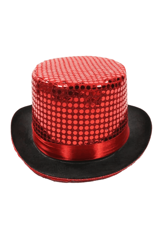 Red Sparkle Top Hat