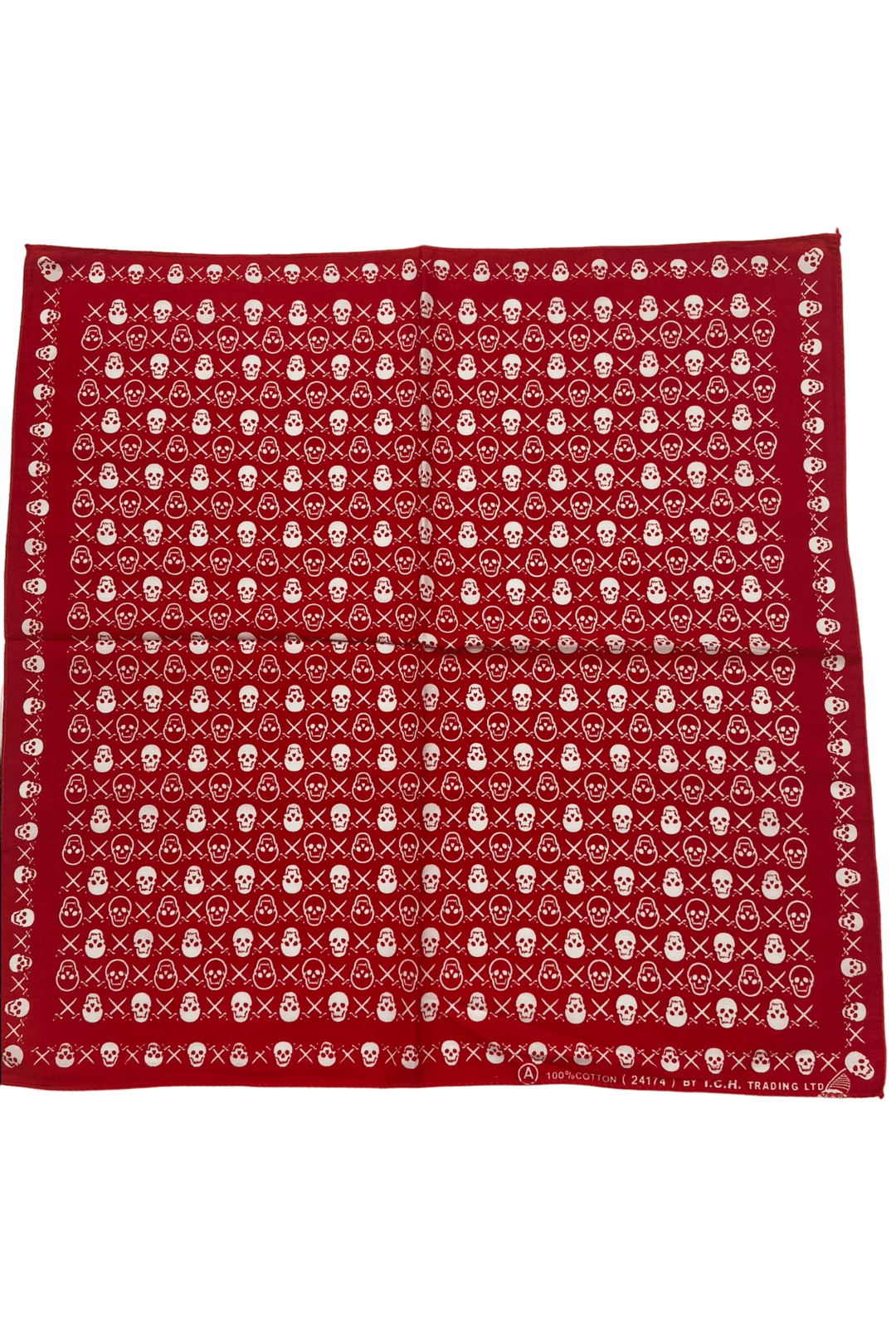 Small Red Skull & Crossbones Bandana