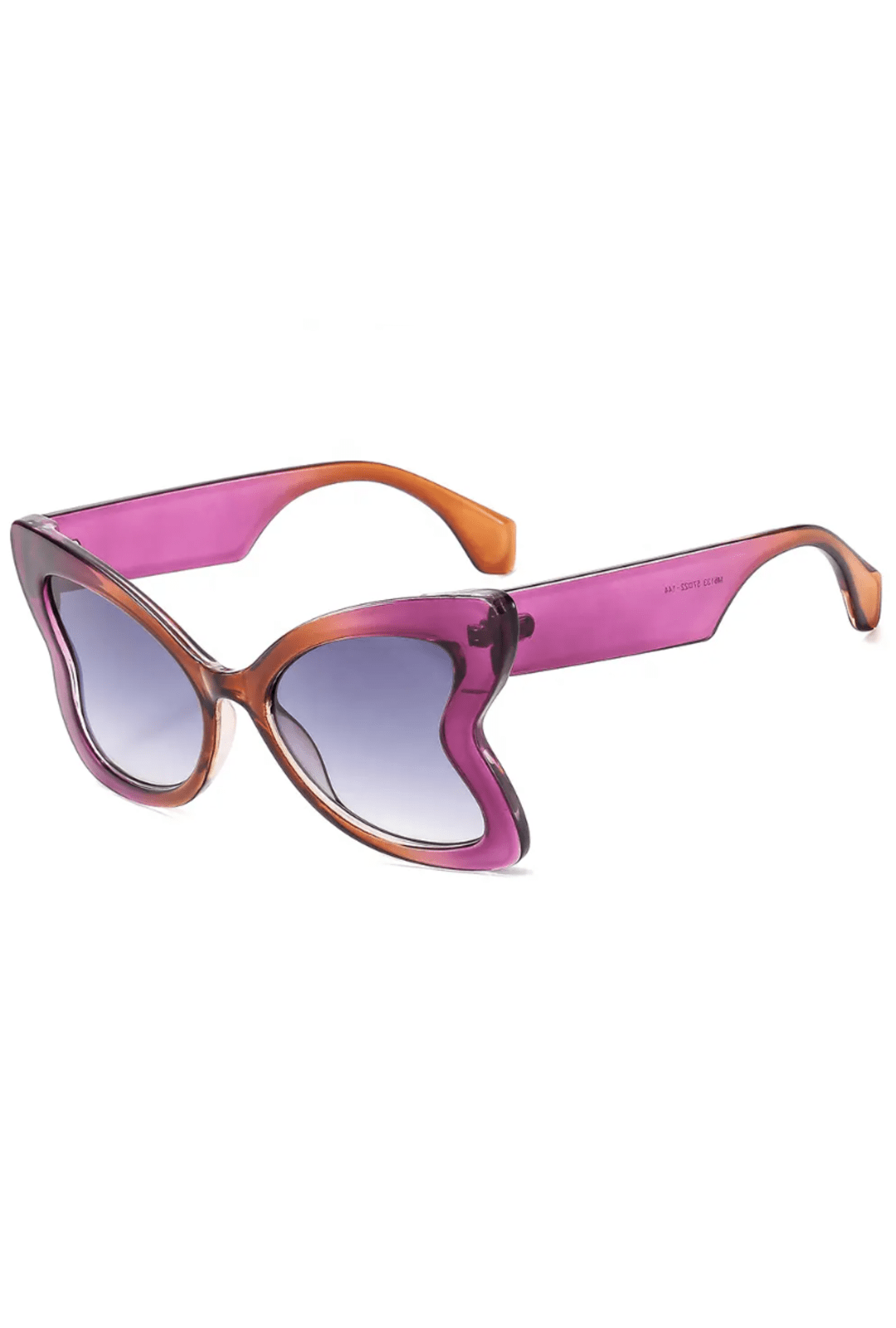 Pink & Brown Oversized Butterfly Frame Glasses