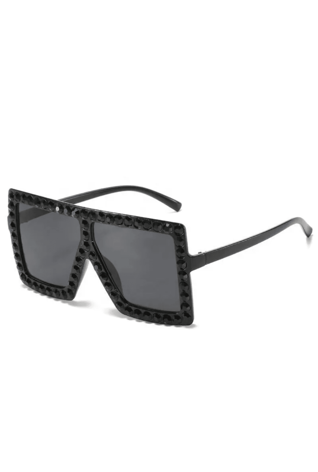 Black on Black Diamante Glasses