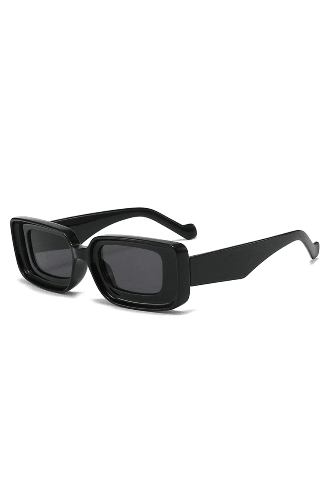 Dark Rectangular Goggles Black on Black Green Rectangle Glasses Perth | Hurly-Burly