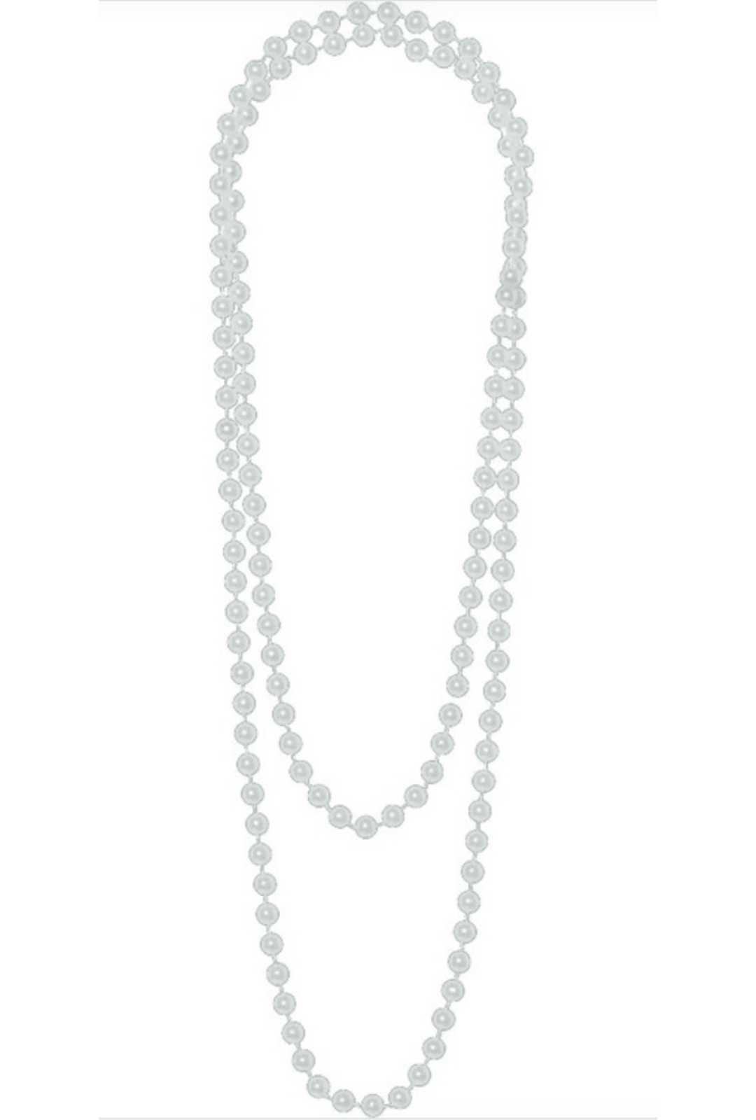 Long White Pearl Necklace