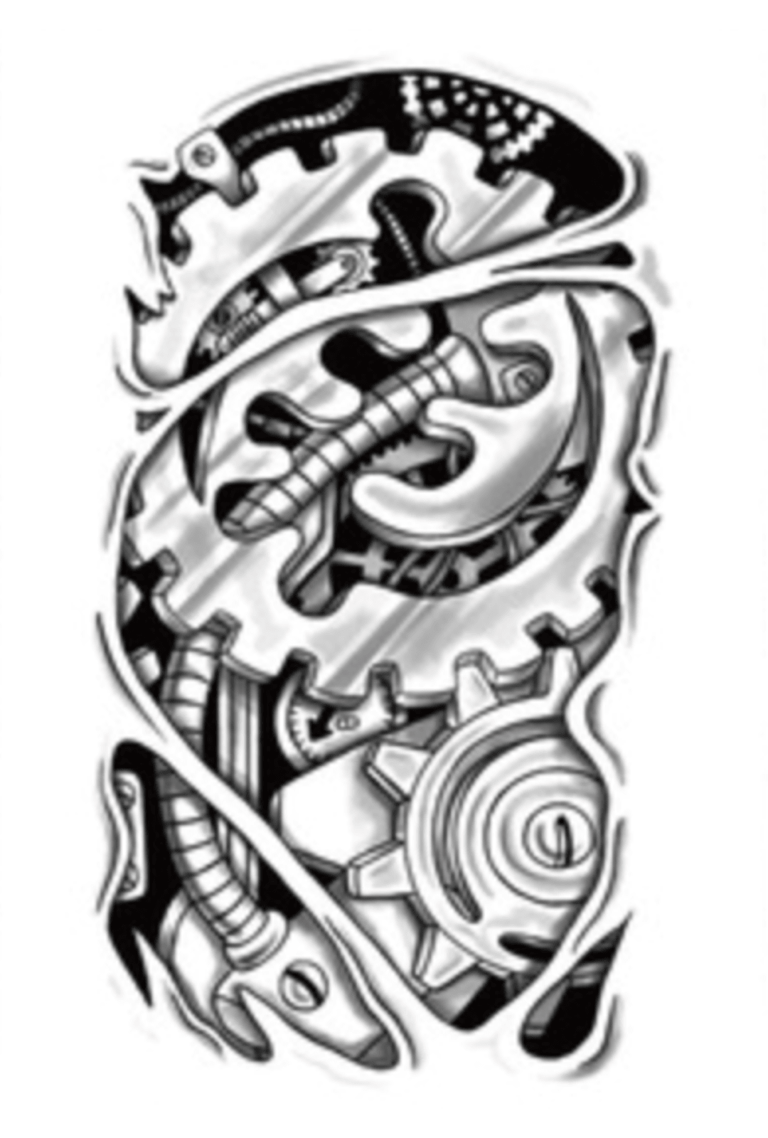 Punk Cogs Steampunk Cogs Temporary Tattoo Perth | Hurly-Burly