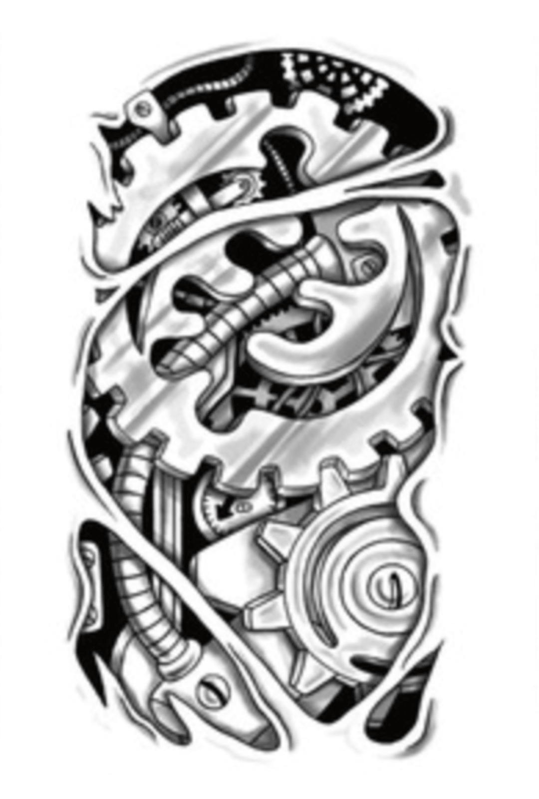 Steampunk Cogs Temporary Tattoo