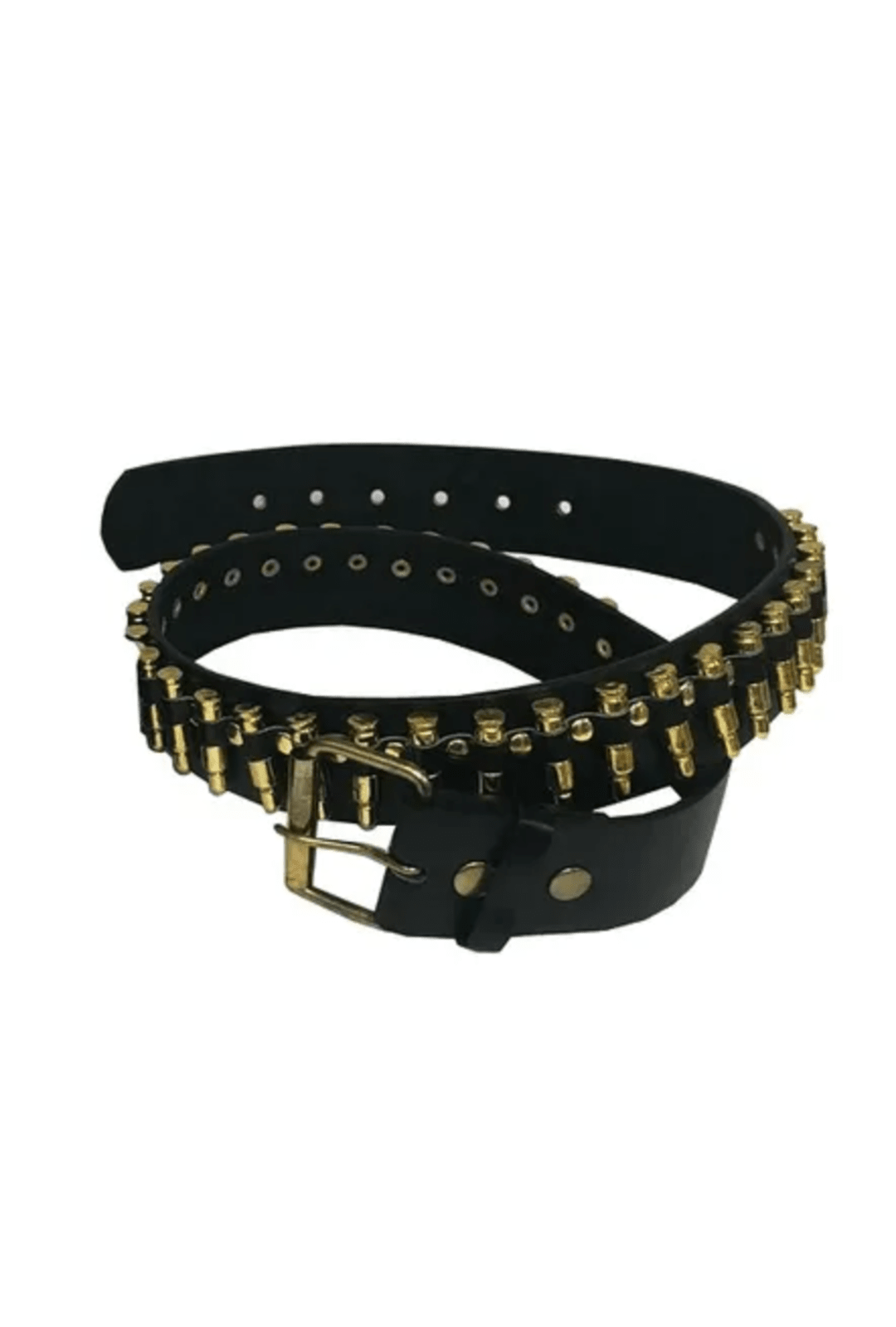 Leather Gold Bullet Belt