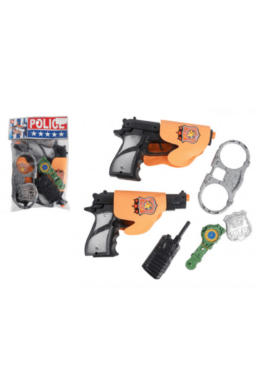 8 Piece Assorted Police Play Set with 2 Guns