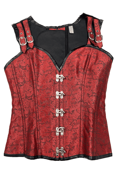 Red Pirate Steampunk Corset Vest