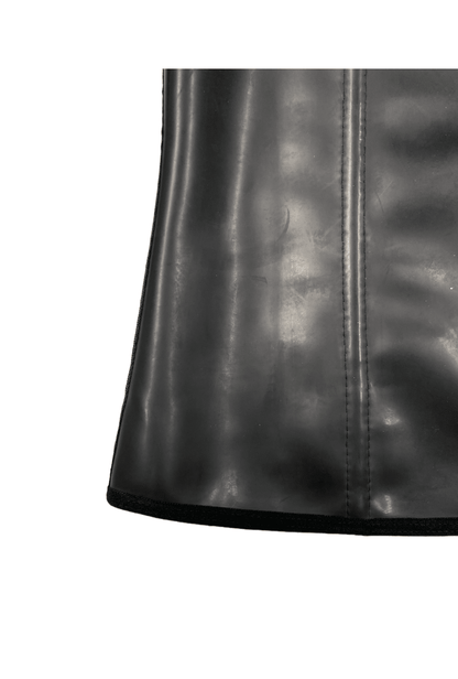 Black Latex Waist Trainer with Zips