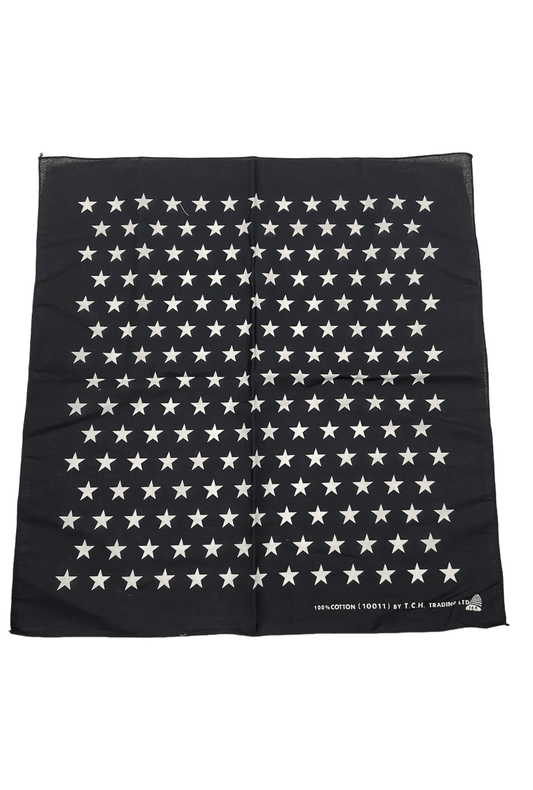 Black with White Star Bandana