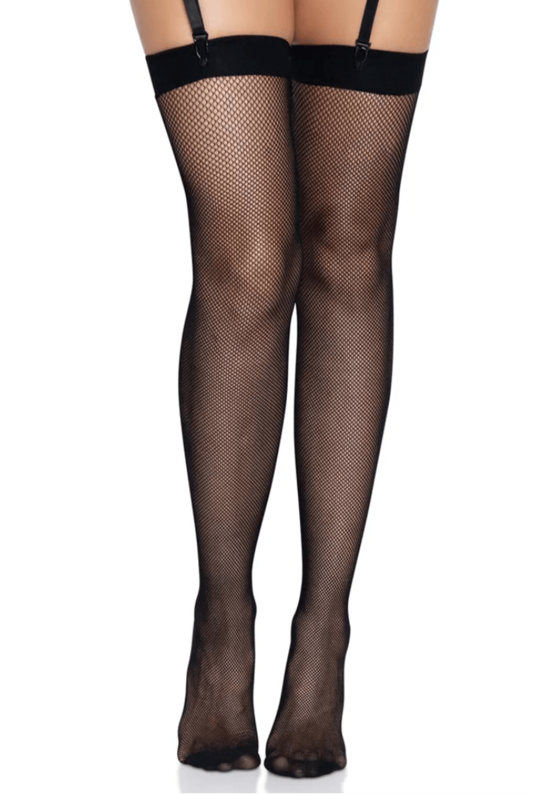 Black Butterfly Back Seam Thigh Highs