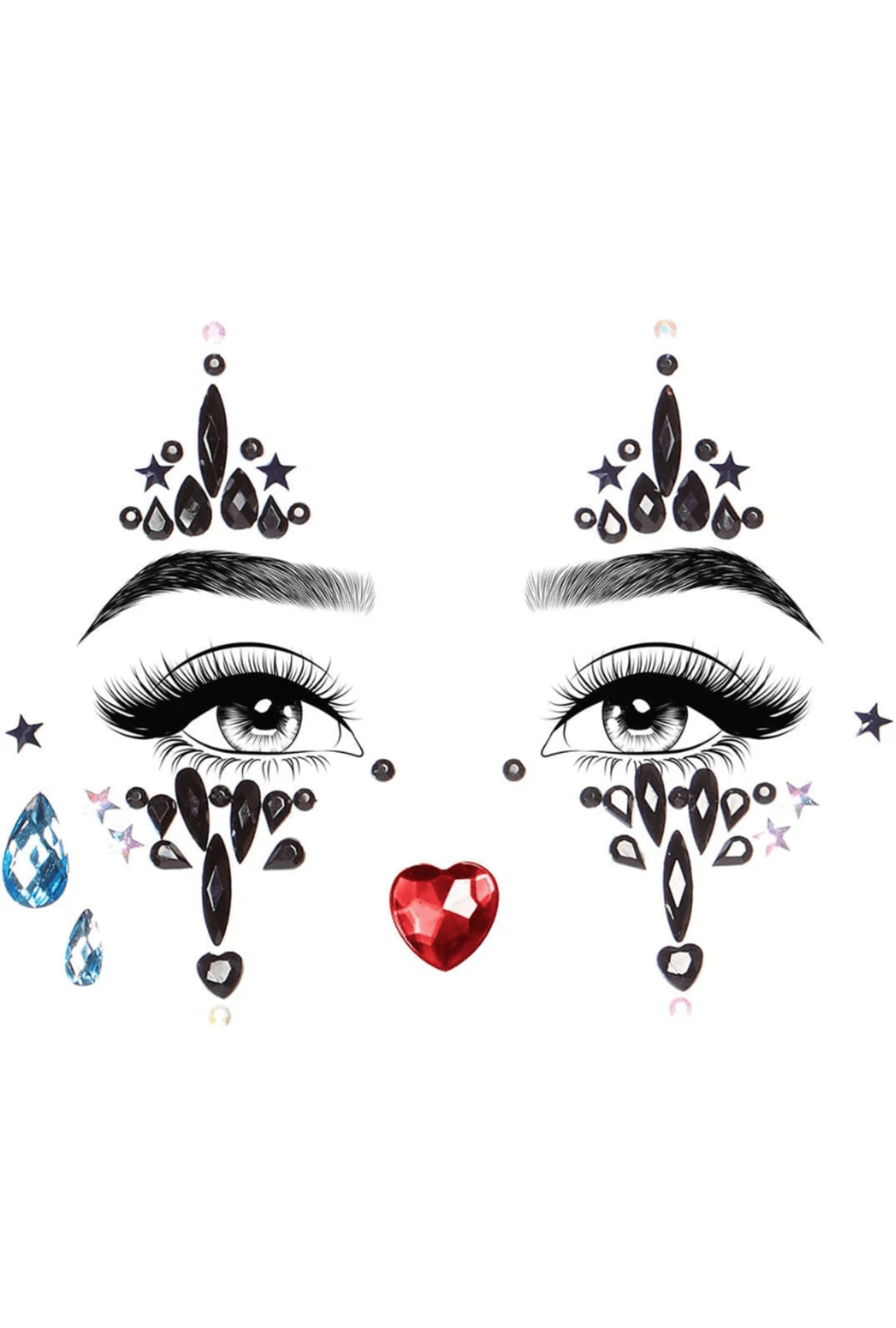 Harlequin Adhesive Face Jewels