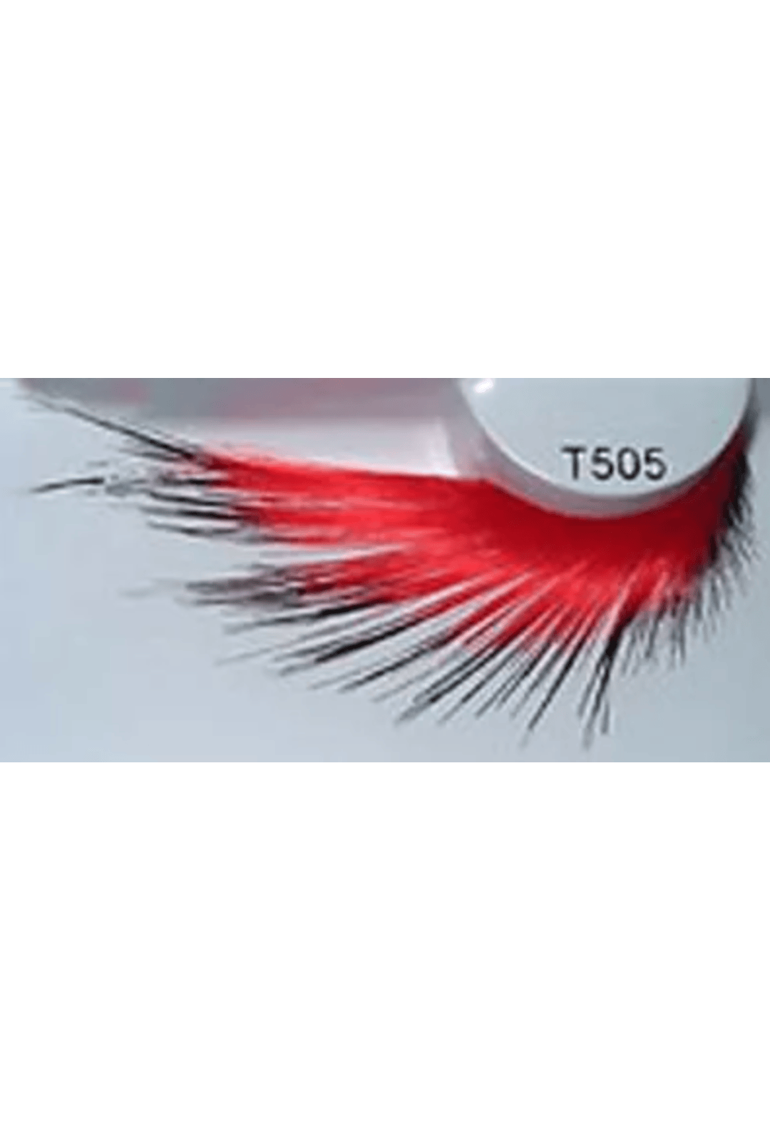 Bright Red with Black Tip Wing Fake Eyelashes