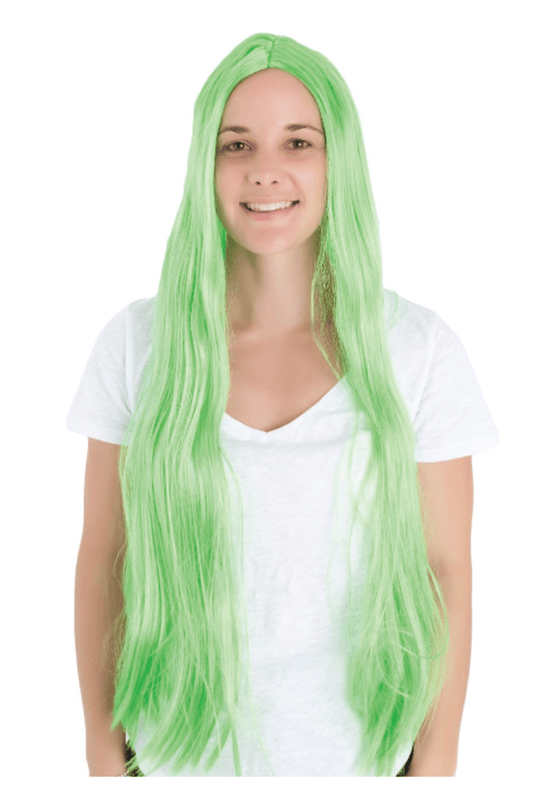 Extra Long Green Party Wig