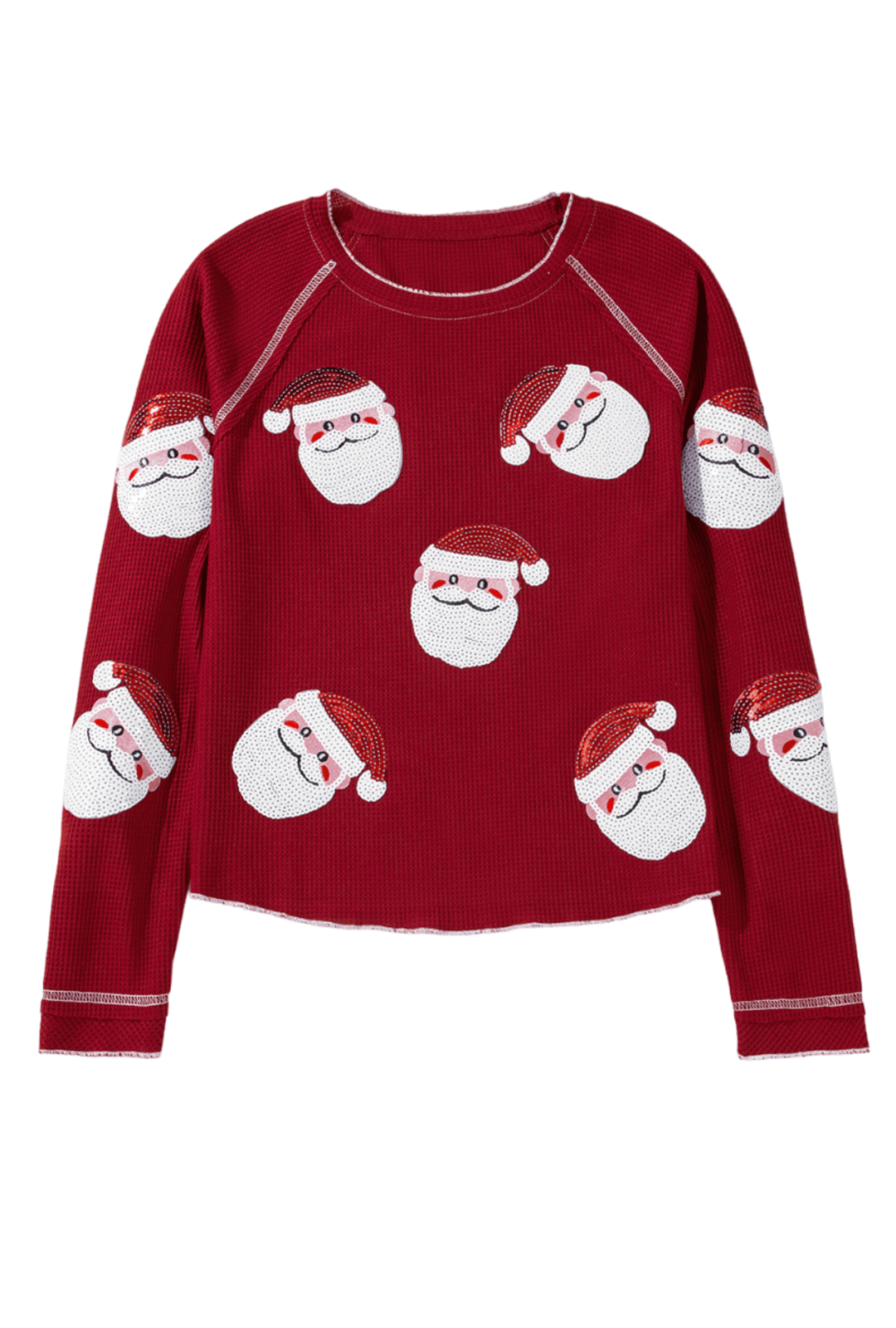 Sequin Santa Waffle Shirt