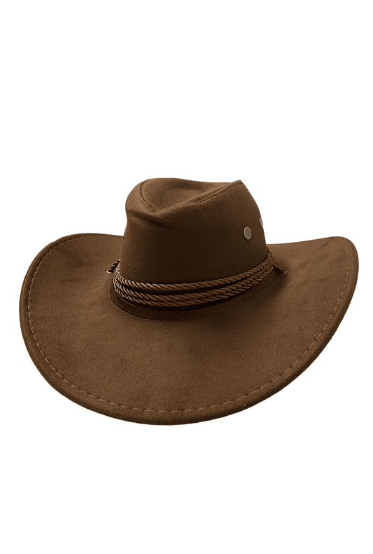 Brown Cowboy Hat with Cord Band