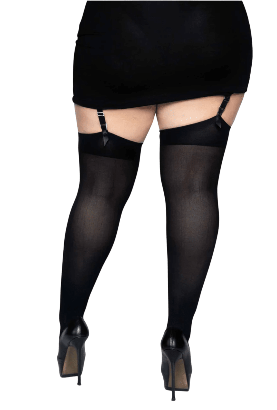 Plus size opaque thigh highs best sale