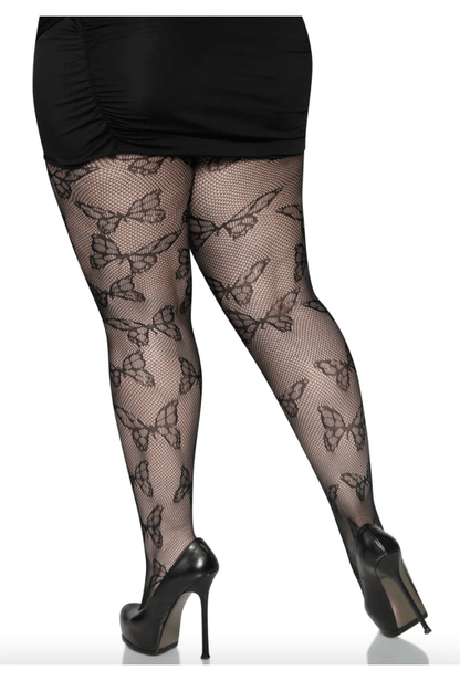 Black Butterfly Fishnet Tights