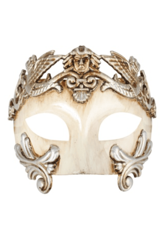 Platinum & Ivory Men's Roman Mask