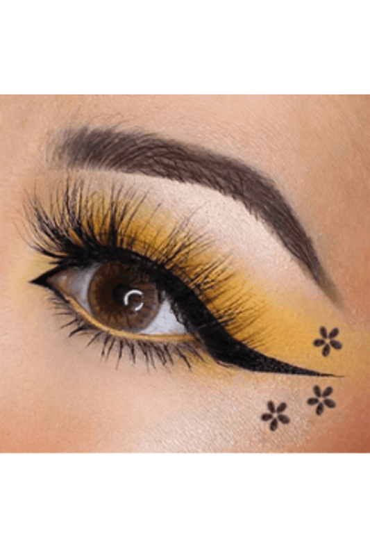 2-in-1 Black Flower Stamp Eyeliner