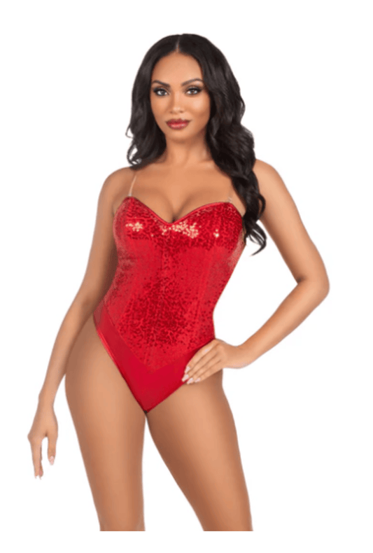 Red Sequin Bodysuit