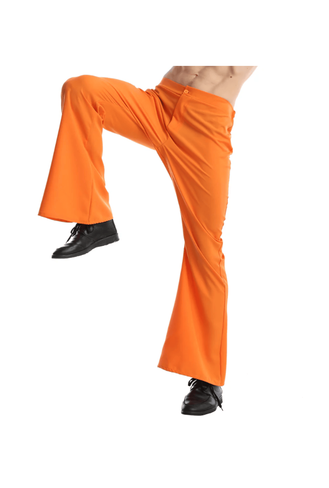 Men's Orange Disco Flare Pants