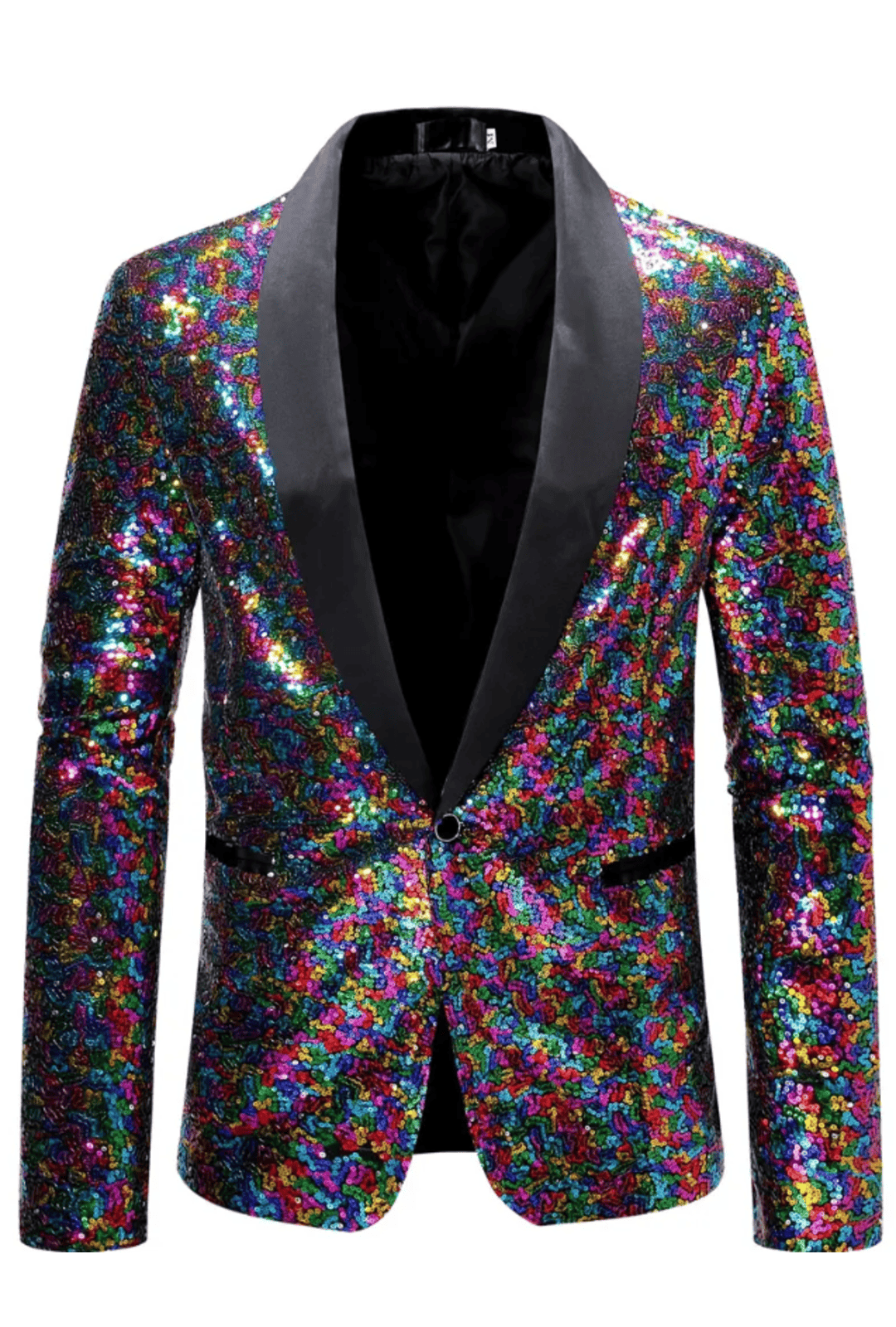 90s Rainbow Sequin Blazer