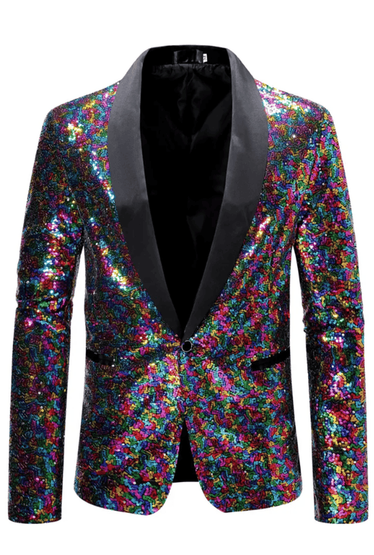 90s Rainbow Sequin Blazer