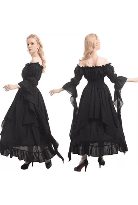 Black Medieval Renaissance Dress