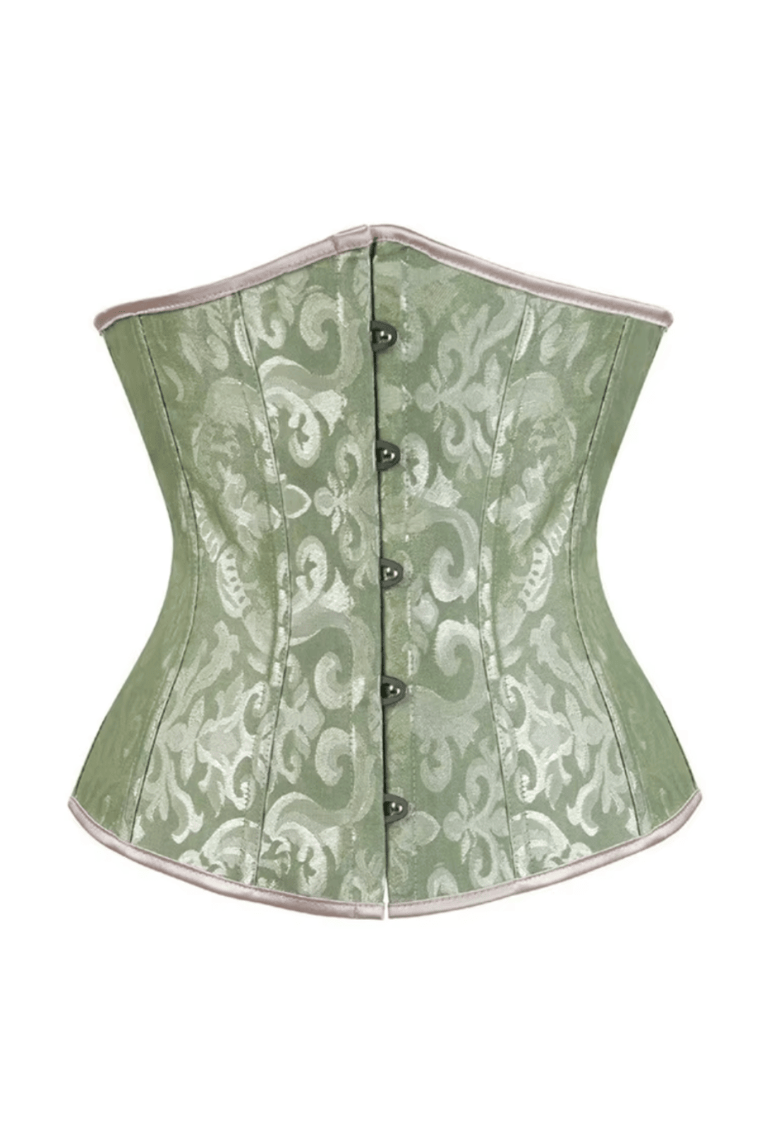 Green Jacquard Underbust Corset