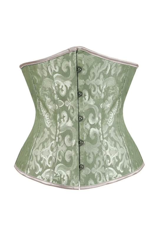 Green Jacquard Underbust Corset