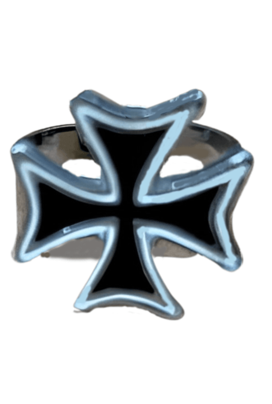 Black Iron Cross Ring