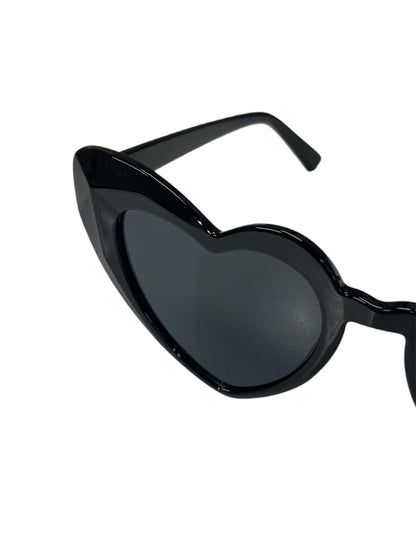 Black Bevel Heart Fashion Glasses