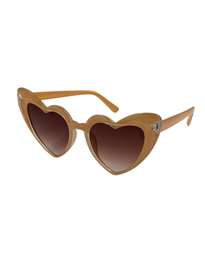 Peach Ombre Bevel Heart Fashion Glasses