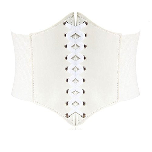 Plus Size White Corset Belt