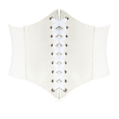 Plus Size White Corset Belt